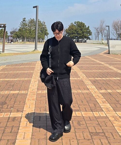SIGNATURE（シグネチャ）の「サイドディープワンタックスラックス[ブラックストライプ]（スラックス・レディース・その他・SMALL/MEDIUM/LARGE/X-LARGE）」の6枚目の写真