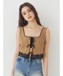 EVRIS | レースアップリボンビスチェ【セットアップ着用可能】(シャツ/ブラウス)