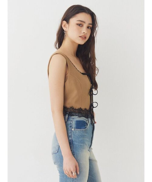 EVRIS（エヴリス）の「レースアップリボンビスチェ【セットアップ着用可能】（シャツ/ブラウス・レディース・ブラック/ブラウン/その他1・FREE）」の20枚目の写真