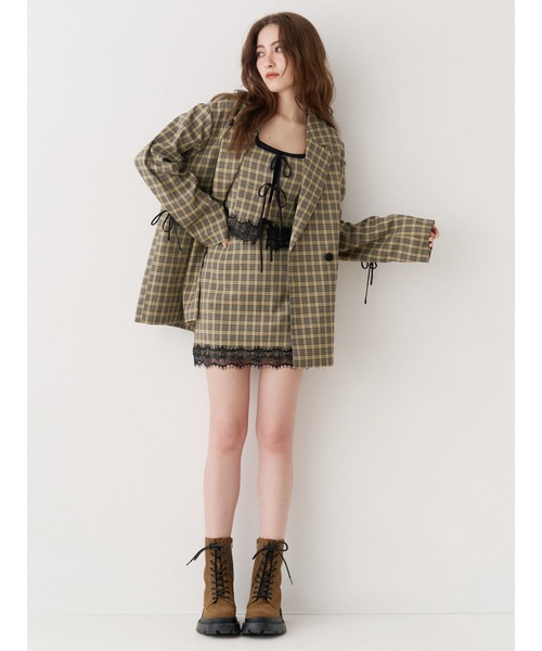 EVRIS（エヴリス）の「レースアップリボンビスチェ【セットアップ着用可能】（シャツ/ブラウス・レディース・ブラック/ブラウン/その他1・FREE）」の7枚目の写真