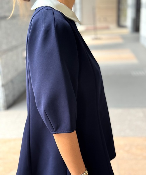 ST.ROONEY（セントルーニー）の「クレリックプルオーバートップス【低身長・小柄女性向け】（シャツ/ブラウス・レディース・ベージュ/ネイビー/ブラック・XS）」の5枚目の写真