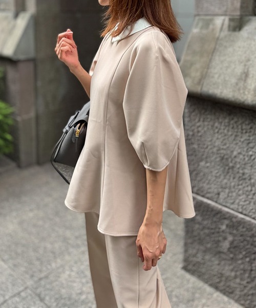 ST.ROONEY（セントルーニー）の「クレリックプルオーバートップス【低身長・小柄女性向け】（シャツ/ブラウス・レディース・ベージュ/ネイビー/ブラック・XS）」の10枚目の写真