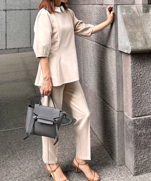ST.ROONEY（セントルーニー）の「クレリックプルオーバートップス【低身長・小柄女性向け】（シャツ/ブラウス・レディース・ベージュ/ネイビー/ブラック・XS）」の13枚目の写真