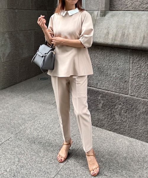 ST.ROONEY（セントルーニー）の「クレリックプルオーバートップス【低身長・小柄女性向け】（シャツ/ブラウス・レディース・ベージュ/ネイビー/ブラック・XS）」の16枚目の写真