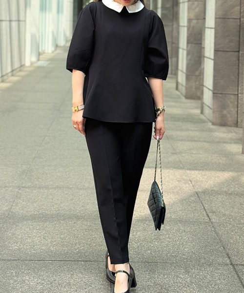 ST.ROONEY（セントルーニー）の「クレリックプルオーバートップス【低身長・小柄女性向け】（シャツ/ブラウス・レディース・ベージュ/ネイビー/ブラック・XS）」の17枚目の写真