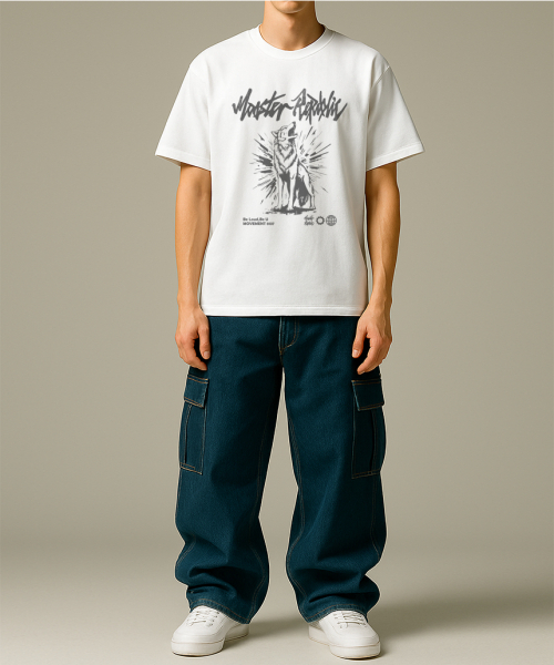 MONSTER REPUBLIC（モンスターリパブリック）の「ハウリンググレーTシャツホワイト_8137（Tシャツ/カットソー・レディース・その他・X-LARGE/SMALL/MEDIUM/LARGE）」の2枚目の写真