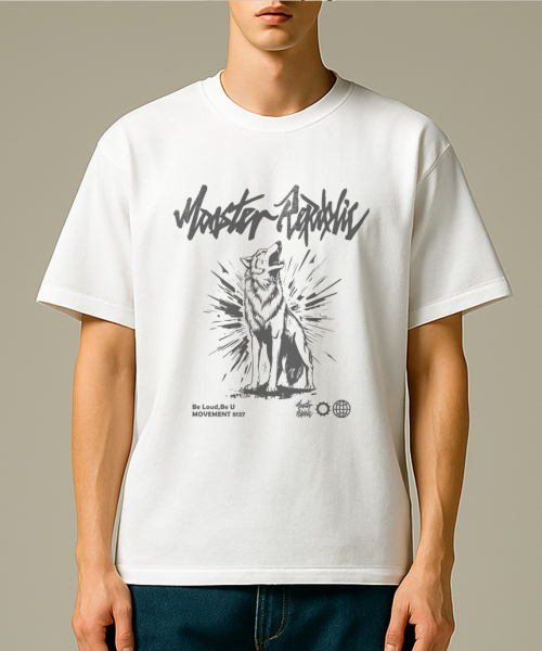 MONSTER REPUBLIC（モンスターリパブリック）の「ハウリンググレーTシャツホワイト_8137（Tシャツ/カットソー・レディース・その他・X-LARGE/SMALL/MEDIUM/LARGE）」の4枚目の写真