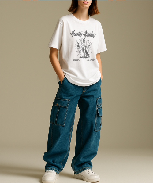 MONSTER REPUBLIC（モンスターリパブリック）の「ハウリンググレーTシャツホワイト_8137（Tシャツ/カットソー・レディース・その他・X-LARGE/SMALL/MEDIUM/LARGE）」の5枚目の写真
