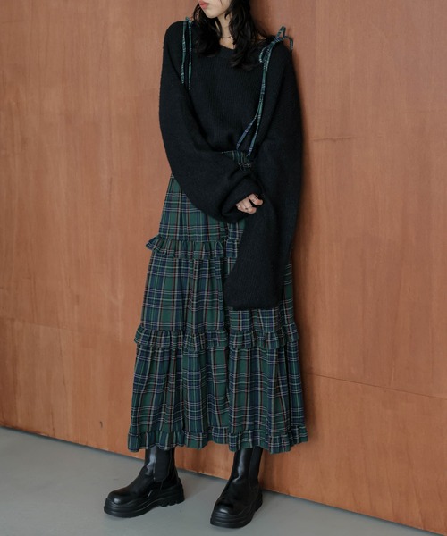 AMELY(エミリー)の「ティアード フリルスカート(スカート・レディース・ブラック/レッド/グリーン・フリー)」の19枚目の写真