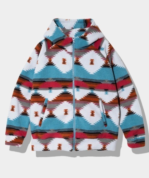 go slow caravan（ゴースローキャラバン）の「BAYCANT/ベイカント　総柄フリースパーカー（パーカー・メンズ・その他1/その他2/その他3・MEDIUM/LARGE/X-LARGE）」の3枚目の写真