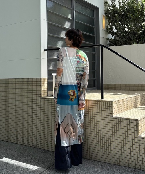 Ameri(アメリ)の「2WAY EMOTIONAL COLLAGE SHEER TOP(Tシャツ/カットソー・レディース・マルチ・SMALL/MEDIUM)」の7枚目の写真