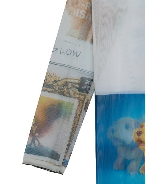 Ameri(アメリ)の「2WAY EMOTIONAL COLLAGE SHEER TOP(Tシャツ/カットソー・レディース・マルチ・SMALL/MEDIUM)」の17枚目の写真
