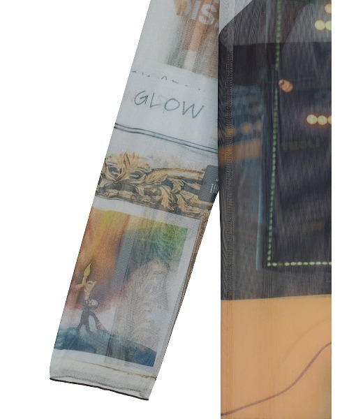 Ameri(アメリ)の「2WAY EMOTIONAL COLLAGE SHEER TOP(Tシャツ/カットソー・レディース・マルチ・SMALL/MEDIUM)」の21枚目の写真