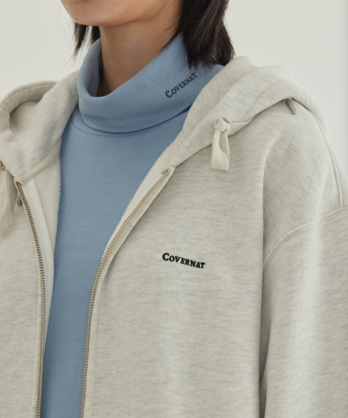 COVERNAT(カバーナット)の「スモールロゴ起毛フードジップアップオートミール(パーカー・レディース・その他・X-SMALL/SMALL/MEDIUM/LARGE/X-LARGE/XX-LARGE)」の7枚目の写真