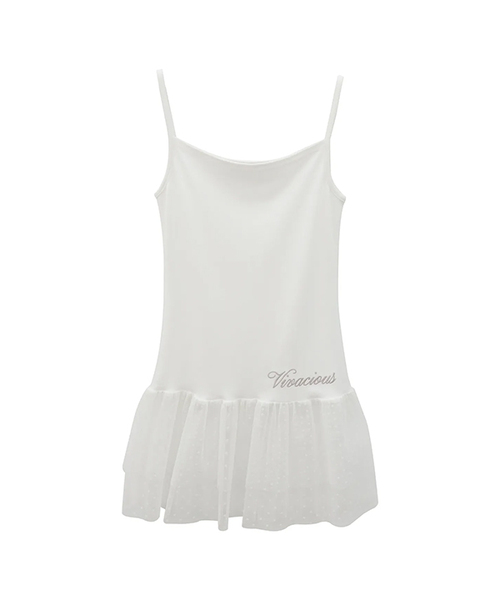 Vivacious(ビバシャス)の「Bijou Lace Sleeveless_5Colors(Tシャツ/カットソー・レディース・ブラウン/グレー/チャコール/ブラック/アイボリー・SMALL/MEDIUM)」の2枚目の写真