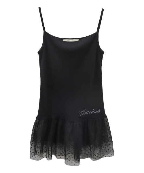 Vivacious(ビバシャス)の「Bijou Lace Sleeveless_5Colors(Tシャツ/カットソー・レディース・ブラウン/グレー/チャコール/ブラック/アイボリー・SMALL/MEDIUM)」の10枚目の写真