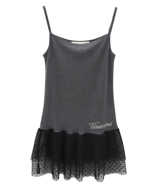 Vivacious(ビバシャス)の「Bijou Lace Sleeveless_5Colors(Tシャツ/カットソー・レディース・ブラウン/グレー/チャコール/ブラック/アイボリー・SMALL/MEDIUM)」の11枚目の写真