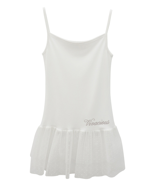 Vivacious(ビバシャス)の「Bijou Lace Sleeveless_5Colors(Tシャツ/カットソー・レディース・ブラウン/グレー/チャコール/ブラック/アイボリー・SMALL/MEDIUM)」の12枚目の写真