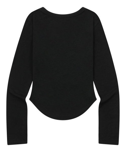 MUCENT(ムセント)の「シエラヒョピハートUネックローリング長袖Tシャツ(4カラー)(Tシャツ/カットソー・レディース・チャコール/グレー/ホワイト/ブラック・FREE)」の21枚目の写真