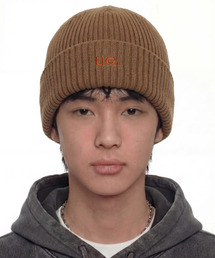 UNDERCONTROL（アンダーコントロール）の「四季用ビーニー BEANIE / リブ / ルーズ / UC / D ブラウン（ニットキャップ/ビーニー）」