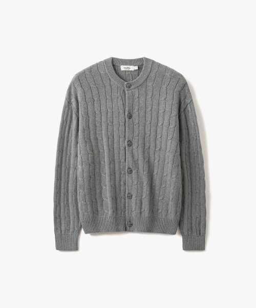 Софт кейбл‑лаундж кардиган, серый COOSCD021GRAY