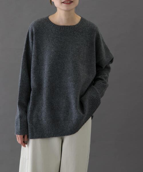 FORK&SPOON（フォークアンドスプーン）の「FORK&SPOON　コットンブレンドチュニックニット（ニット/セーター・レディース・ブルー/グレー/ベージュ・1）」の21枚目の写真