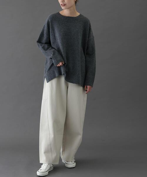 FORK&SPOON（フォークアンドスプーン）の「FORK&SPOON　コットンブレンドチュニックニット（ニット/セーター・レディース・ブルー/グレー/ベージュ・1）」の16枚目の写真