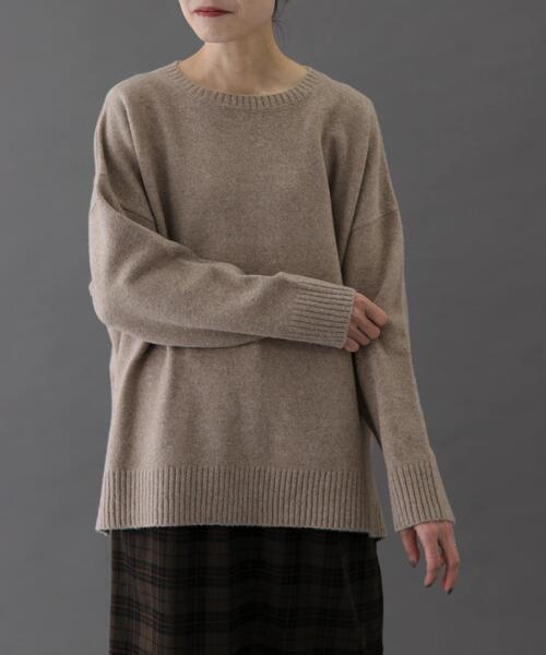 FORK&SPOON（フォークアンドスプーン）の「FORK&SPOON　コットンブレンドチュニックニット（ニット/セーター・レディース・ブルー/グレー/ベージュ・1）」の15枚目の写真