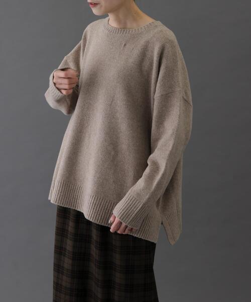 FORK&SPOON（フォークアンドスプーン）の「FORK&SPOON　コットンブレンドチュニックニット（ニット/セーター・レディース・ブルー/グレー/ベージュ・1）」の16枚目の写真