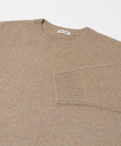 FORK&SPOON（フォークアンドスプーン）の「FORK&SPOON　コットンブレンドチュニックニット（ニット/セーター・レディース・ブルー/グレー/ベージュ・1）」の7枚目の写真