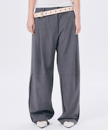 HALOMINIUM（ハロミニウムー）の「ワンタックウールパンツ2 / グレー（スラックス）」