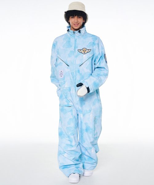 DOLL OUTERWEAR(ドラ アウターウェア)の「2425 ボルカン ボードウェア ワーク ジャンプスーツ アクアプリント 男女共用(つなぎ/オールインワン・レディース・その他・MEDIUM/LARGE/X-LARGE/X-SMALL/SMALL)」の5枚目の写真