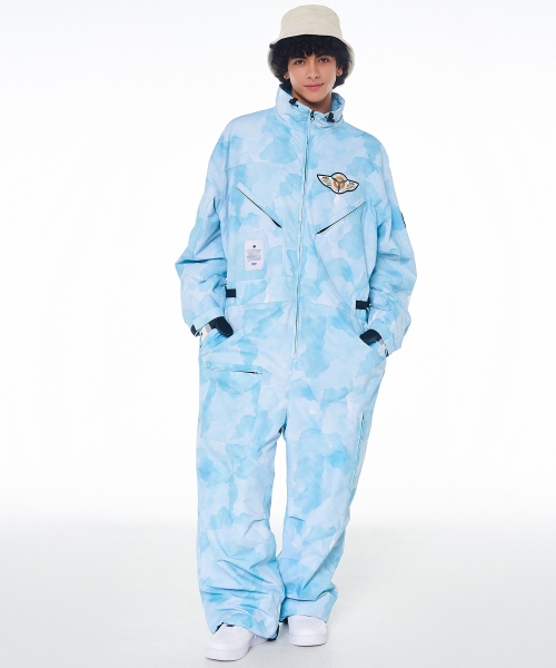 DOLL OUTERWEAR(ドラ アウターウェア)の「2425 ボルカン ボードウェア ワーク ジャンプスーツ アクアプリント 男女共用(つなぎ/オールインワン・レディース・その他・MEDIUM/LARGE/X-LARGE/X-SMALL/SMALL)」の8枚目の写真