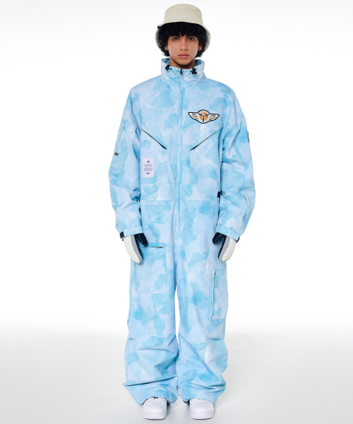 DOLL OUTERWEAR(ドラ アウターウェア)の「2425 ボルカン ボードウェア ワーク ジャンプスーツ アクアプリント 男女共用(つなぎ/オールインワン・レディース・その他・MEDIUM/LARGE/X-LARGE/X-SMALL/SMALL)」の9枚目の写真