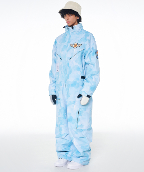 DOLL OUTERWEAR(ドラ アウターウェア)の「2425 ボルカン ボードウェア ワーク ジャンプスーツ アクアプリント 男女共用(つなぎ/オールインワン・レディース・その他・MEDIUM/LARGE/X-LARGE/X-SMALL/SMALL)」の10枚目の写真