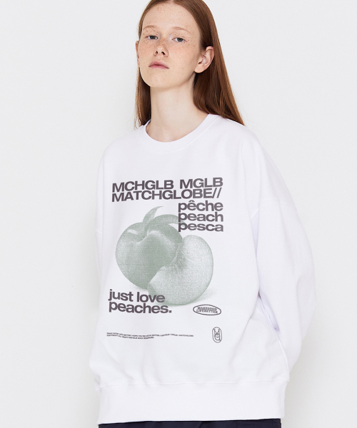 MATCHGLOBE（マッチグローブ）の「アナザー ピーチ スウェットシャツ(ホワイト)（スウェット・レディース・その他・FREE）」の6枚目の写真