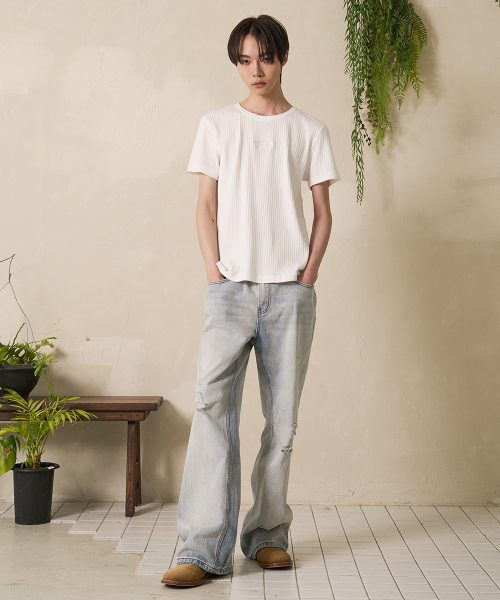 FDR(エフディーアール)の「Mans Vintage Flare Fit Denim Jeans Blue(デニムパンツ・メンズ・その他・MEDIUM/LARGE)」の3枚目の写真