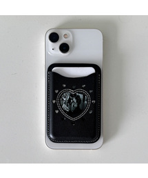 LEMASQUE（ルマスク）の「ハートホール強力磁石フォトマグセーフレザー財布カード2枚（3カラー）（札入れ/マネークリップ）」