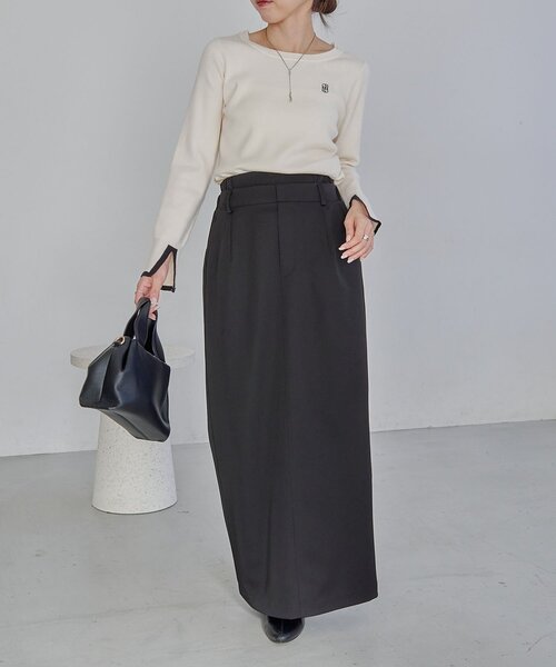 CAPRICIEUX LE'MAGE（カプリシューレマージュ）の「1ポイントバイカラーニット（ニット/セーター・レディース・ベージュ/オフホワイト/グレー・FREE）」の22枚目の写真