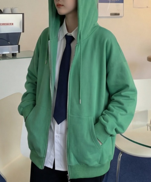 cammie（キャミー）の「シンプルパーカー（パーカー・レディース・オレンジ/マスタード/ピンク/グリーン・F）」の6枚目の写真