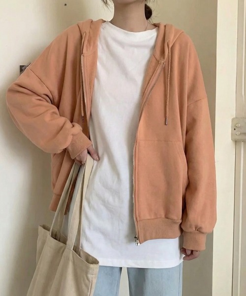 cammie（キャミー）の「シンプルパーカー（パーカー・レディース・オレンジ/マスタード/ピンク/グリーン・F）」の19枚目の写真