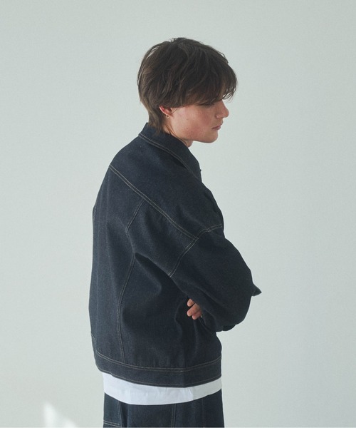 Elanque（エランク）の「roll-up denim jacket / ロールアップデニム