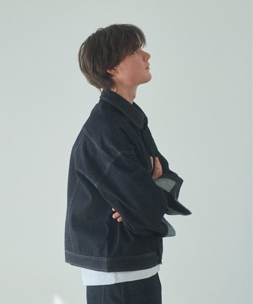 Elanque（エランク）の「roll-up denim jacket / ロールアップデニム