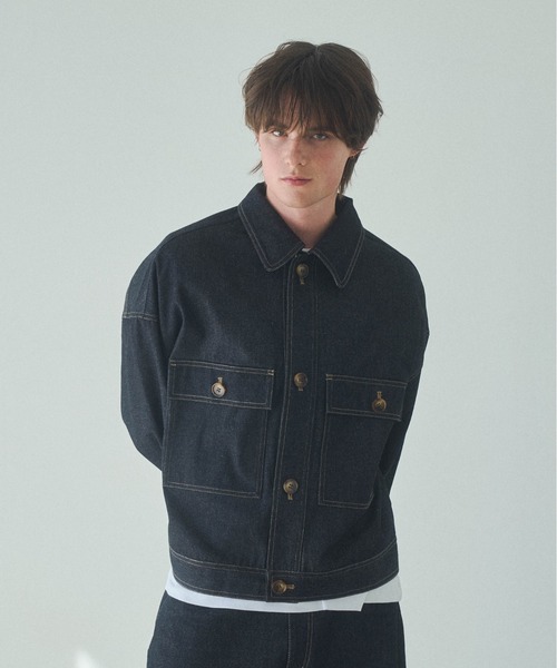 Elanque（エランク）の「roll-up denim jacket / ロールアップデニム