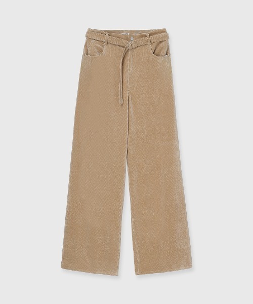 CREDONA(クレドナ)の「CORDUROY BELT TROUSER/コーデュロイベルトトラウザー(その他パンツ・レディース・ベージュ・0/1)」の9枚目の写真