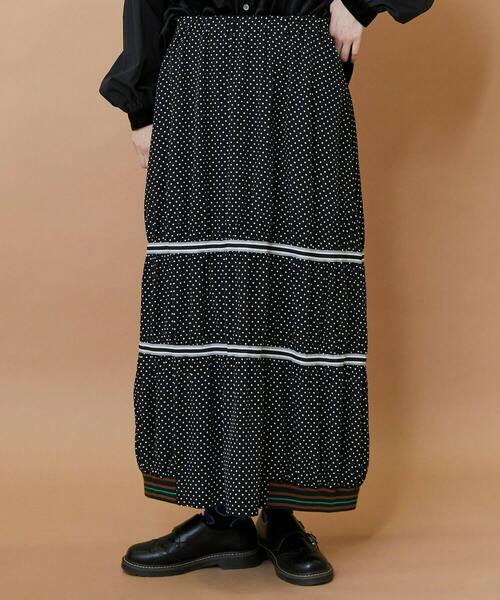 FRAPBOIS(フラボア)の「スプラッシュドット スカート(スカート・レディース・ブラック/ネイビー・0/1)」の2枚目の写真