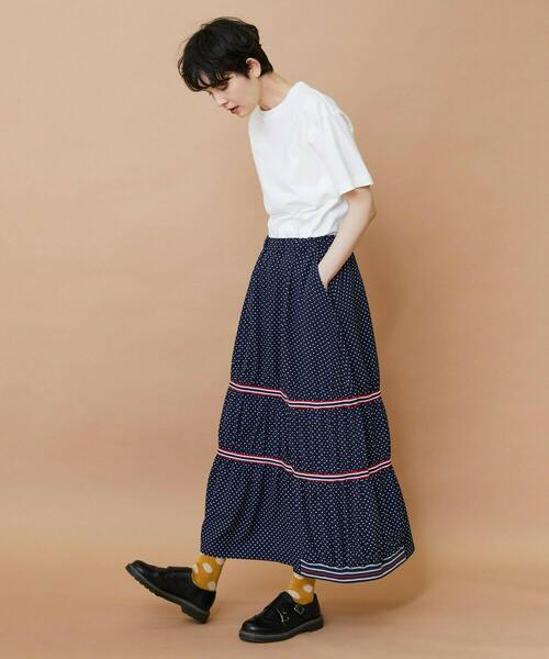 FRAPBOIS(フラボア)の「スプラッシュドット スカート(スカート・レディース・ブラック/ネイビー・0/1)」の12枚目の写真