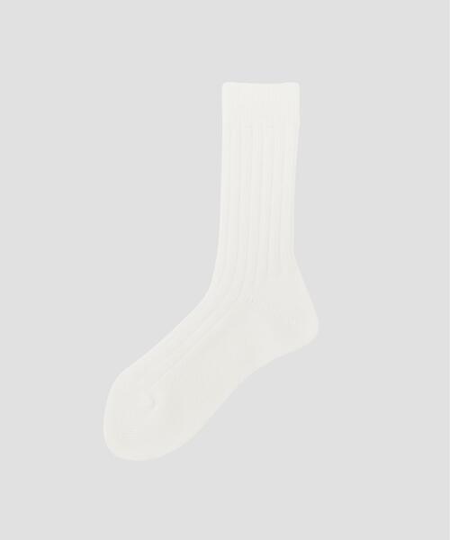 MARGARET HOWELL(マーガレットハウエル)の「CHUNKY COTTON SOCKS(ソックス/靴下・レディース・ホワイト/レッド/ブラック・FREE)」の2枚目の写真