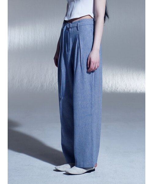 DILETTANTISME(ディレッタンティズム)の「リネンベルトツータックワイドパンツ(BL)(その他パンツ・レディース・その他・SMALL/MEDIUM)」の3枚目の写真