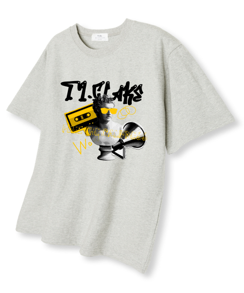 TI.GLAKE(ティーグレイク)の「ナッシングオーバーサイズ半袖Tシャツオートミール(Tシャツ/カットソー・レディース・その他・LARGE/X-LARGE/XX-LARGE)」の1枚目の写真